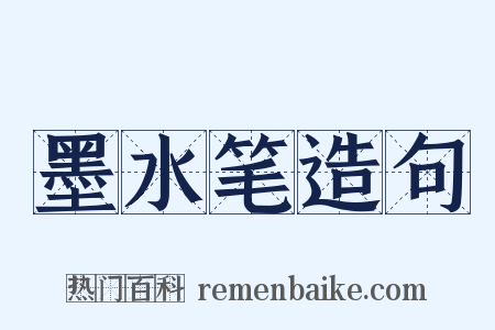 墨水笔造句是什么意思的图片